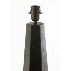 Pied de lampe octogonale en bois noir 25x25x70 cm