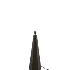 Pied de lampe octogonale en bois noir 25x25x70 cm
