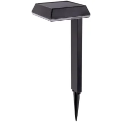 Piquet de terre décoratif solaire 'SIGI', 79 cm de haut, plastique, noir, LEDs intégrées, blanc chaud