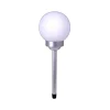 Piquet de terre LED pour extérieur 'BALL' D : 25 cm , piquet de terre en plastique , blanc, avec LED intégrée