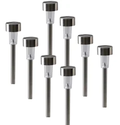 Piquet de terre solaire à LED 'EDDA', 8 pièces