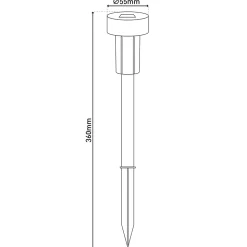 Piquet de terre solaire à LED 'EDDA', 8 pièces