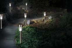 Piquet de terre solaire à LED 'EDDA', 8 pièces