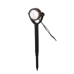 Piquet solaire / piquet de terre (6 pièces) 'NOMI' longueur env. 475 cm, en plastique noir, blanc chaud