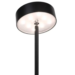 Piquet solaire decoratif LAUPHEIM 56 cm metal noir style moderne LED interrupteur a curseur D: 10 cm