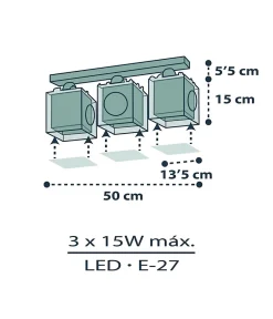 Plafonnier à 3 lampes pour enfants The Pirates