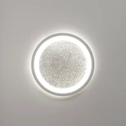 Plafonnier à LED effet pailleté blanc Ø29.5cm IP20 22W 2200lm, Brilliant Tanida