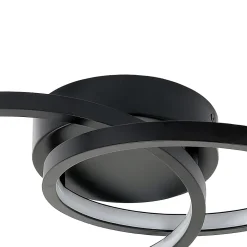 Plafonnier à LED noir IP44 22W GoodHome Boatbill