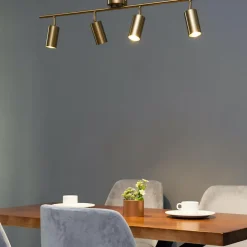 Plafonnier à tête multiple en métal doré - Estrid