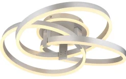 Plafonnier aluminium brossé, LED HERWIG