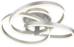 Plafonnier aluminium brossé, LED HERWIG