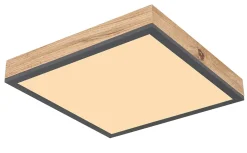 Plafonnier aluminium graphite, LED DORO