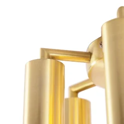 Plafonnier Art Déco doré 6 lumières - Tubi