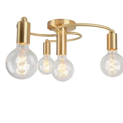 Plafonnier Art déco en laiton 4 lumières - Facil