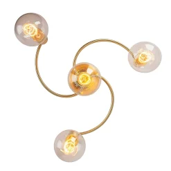 Plafonnier Art déco en laiton 4 lumières - Facil