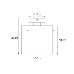 Plafonnier Art déco laiton et verre ambré - Laura