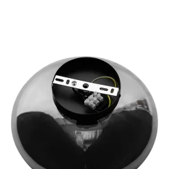 Plafonnier Art déco noir avec verre fumé - Ayesha