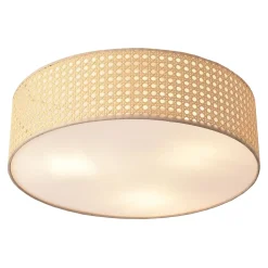 Plafonnier Ascot 3 x E27 blanc aspect rotin lux.pro