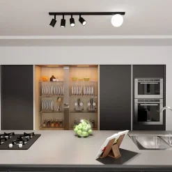 Plafonnier BASTER 5 BLACK, Emibig Lighting, Fabriqué en EU