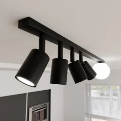 Plafonnier BASTER 5 BLACK, Emibig Lighting, Fabriqué en EU