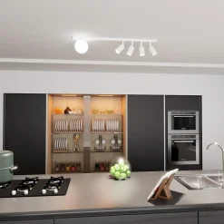 Plafonnier BASTER 5 WHITE, Emibig Lighting, Fabriqué en EU