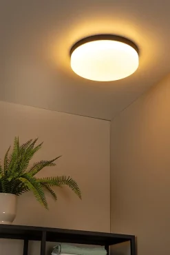 Plafonnier BISKIT en acrylique avec LED intégré - Noir - Lucide