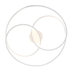 Plafonnier blanc 78 cm avec LED à intensité variable 3 niveaux - Rowin