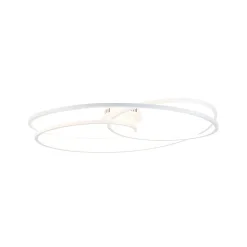 Plafonnier blanc 78 cm avec LED à intensité variable 3 niveaux - Rowin
