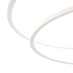 Plafonnier blanc 78 cm avec LED à intensité variable 3 niveaux - Rowin