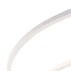 Plafonnier blanc 78 cm avec LED à intensité variable 3 niveaux - Rowin