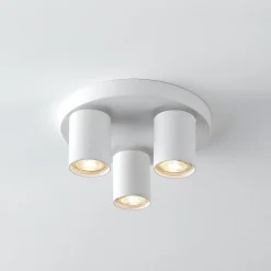 Plafonnier blanc trois spots orientables - Lima