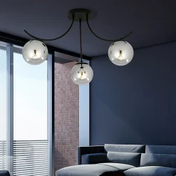 Plafonnier BOSTON 3 BLACK/GRAFIT, Emibig Lighting, Fabriqué en EU