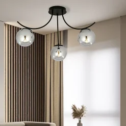 Plafonnier BOSTON 3 BLACK/GRAFIT, Emibig Lighting, Fabriqué en EU