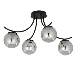 Plafonnier BOSTON 4 BLACK/GRAFIT, Emibig Lighting, Fabriqué en EU