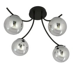 Plafonnier BOSTON 4 BLACK/GRAFIT, Emibig Lighting, Fabriqué en EU