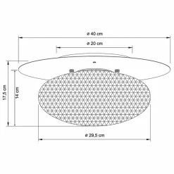 Plafonnier chic ou applique en métal doré et verre ambré graphique - Matera