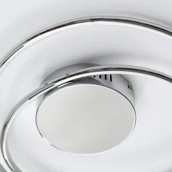 Plafonnier chromé double boucle LED - Xandra