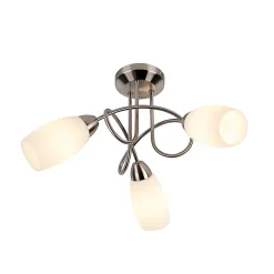 Plafonnier classique en acier 3 lumières - Fortress