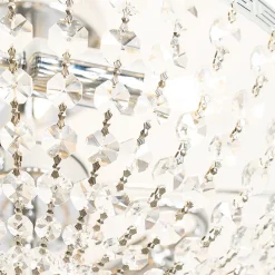 Plafonnier classique en acier avec cristal 3 lumières - Mondrian