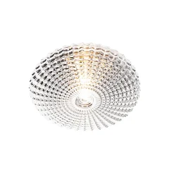 Plafonnier classique noir avec verre fumé 35 cm IP44 - Nohmi