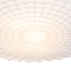 Plafonnier classique noir avec verre opale 35 cm IP44 - Nohmi