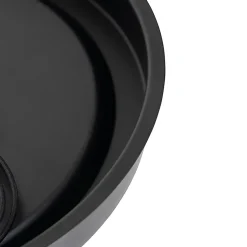 Plafonnier classique noir avec verre opale 35 cm IP44 - Nohmi