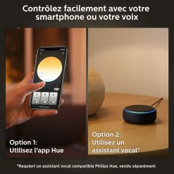 Plafonnier connecté dimmable Bluetooth Philips Hue IP44 Circulaire 2450lm 19,2W blanc