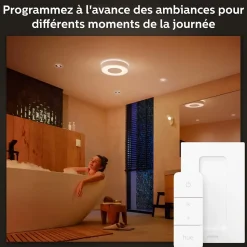 Plafonnier connecté dimmable Bluetooth Philips Hue IP44 Circulaire 2450lm 19,2W blanc