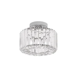 Plafonnier cristal chrome glamour avec douille E27 Vetro Light Prestige