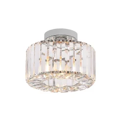 Plafonnier cristal chrome glamour avec douille E27 Vetro Light Prestige