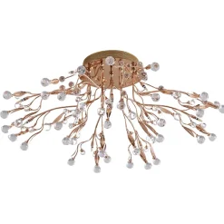 Plafonnier cristal doré 78 cm - Gutenstein