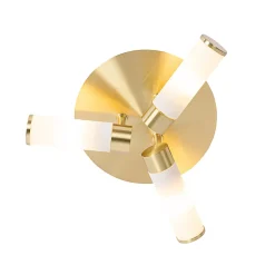 Plafonnier de salle de bain moderne en laiton 3 lumières IP44 - Bath