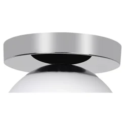 Plafonnier de salle de bain Dorres E14 40W IP44 Ø16cm GoodHome argent