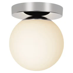 Plafonnier de salle de bain Dorres E14 40W IP44 Ø16cm GoodHome argent